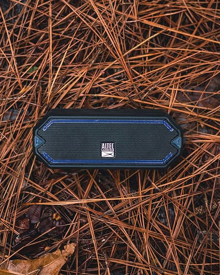 Altec Lansing - HydraBlast Wireless Portable Bluetooth Speaker, IP67 Waterproof for Parties, USB C Rechargeable Outdoor Speakers with Built in Phone Charger and LED Lights, 20 Hour Playtime