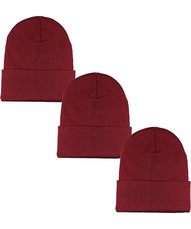 Gelante Unisex Beanie Cap Knitted Warm Solid Color