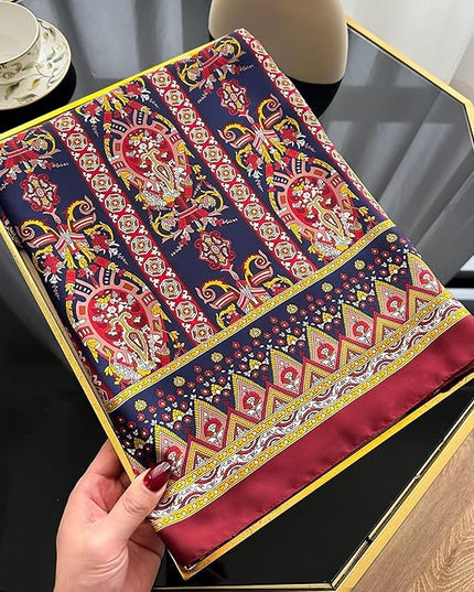 Fashion Scarves Scarf 100% Silk Feeling Scarf Silk Like Scarves Long Lightweight Sunscreen Shawls for Women