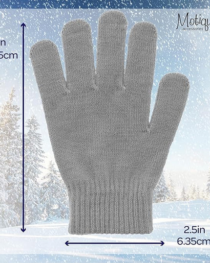 Motique Accessories Ladies Gloves Magic Knit Gloves for Women Solid Colors