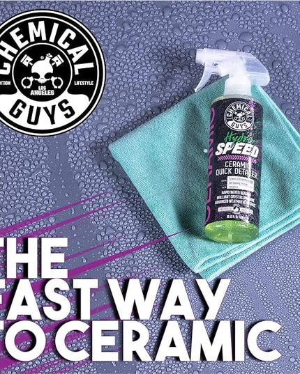 Chemical Guys HydroSpeed Ceramic Quick Detailer Spray - SiO2 Shine Car Detailer Spray for Cars, Trucks, SUVs, Motorcycles and RVs, Boosts Gloss, Hydrophobic Protection and Slickness, 16 oz