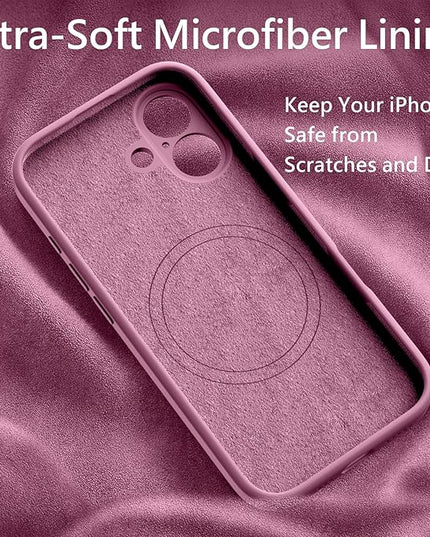 FireNova Magnetic for iPhone 17 Case, Compatible with MagSafe, [Integrated Silicone Camera Control Button] [Camera Protection] Anti-Scratch Microfiber Lining Phone Case, 6.3", Lilac Purple
