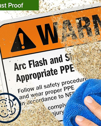 Warning Arc Flash And Shock Hazard Appropriate PPE Required Sign, 12x18 Inches, 3M EGP Reflective .063 Aluminum, Fade Resistant, Made in USA by My Sign Center
