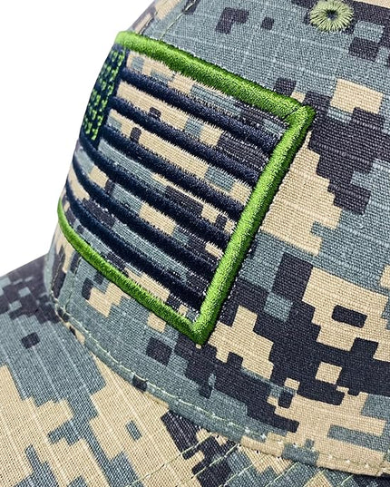 Roytrense Embroidered American Flag Unisex Baseball Cap (100% Cotton)