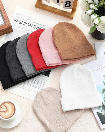 Winter Beanie Hats Bulk for Men Women Beanie Cap for Donation Cozy Knitted Cuffed Skull Cap Gift Soft Ski Hat