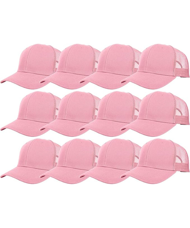 Gelante Mesh Trucker Hat Baseball Cap Structured Front Panel Wholesale LOT 12 Pack