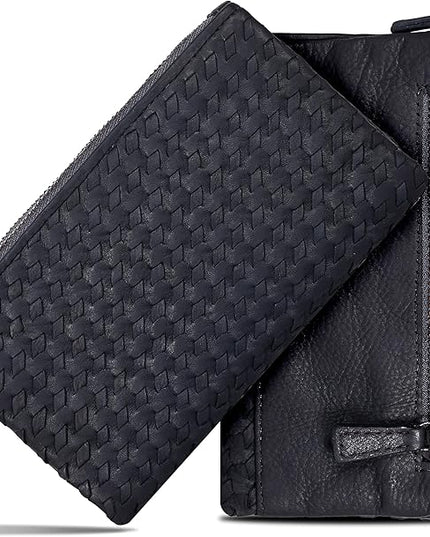 Real Leather Women Wallet Leather with RFID Blocking -Trifold Card Holder Designer Ladies Clutch with ID Window Wallets