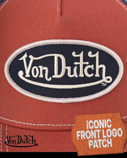 Von Dutch Unisex Trucker Hat - Curved Bill Mesh Back Retro Classic Adjustable Snapback Baseball Cap for Men and Women