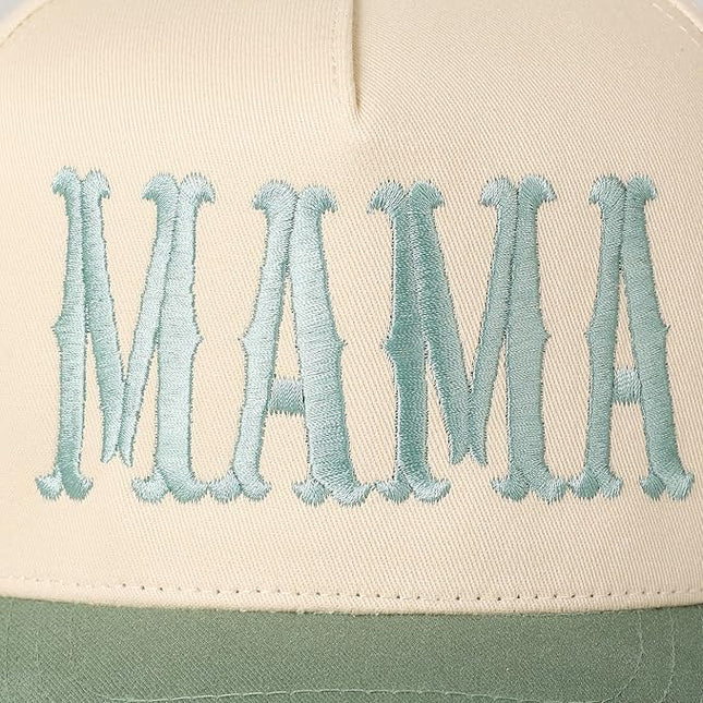 MIRMARU Two-Tone Vintage Canvas Trucker Hats for Men & Women, Adjustable Size Baseball Caps with Trendy Embroidered Design