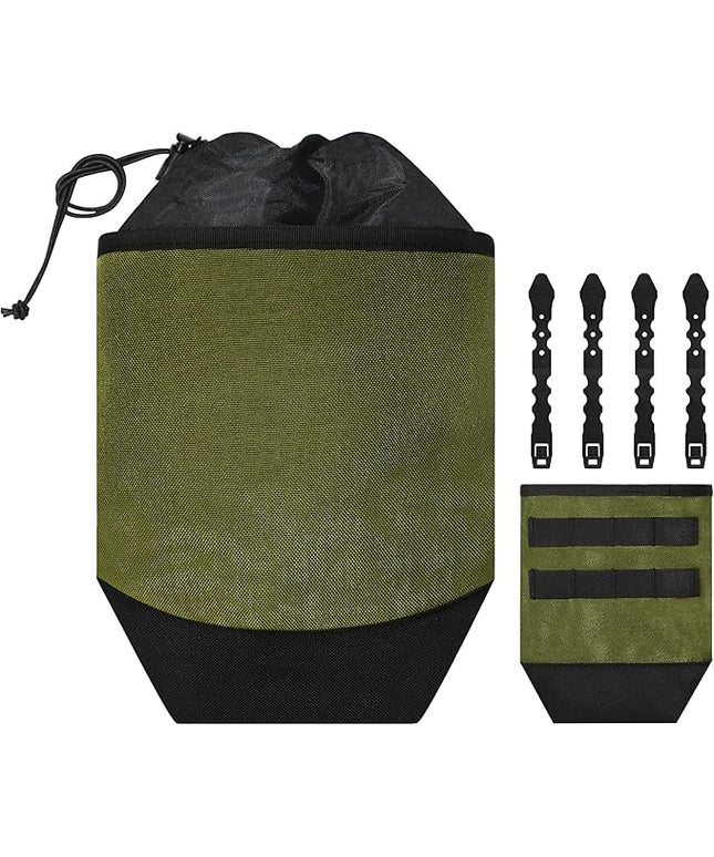 Dump Pouch,Rigid Mag Dump Pouches,Versatile Nylon Molle Pouches with 4PCS Malice Clips, Use for Magazine/Ammo Storage,Hunting, Hiking
