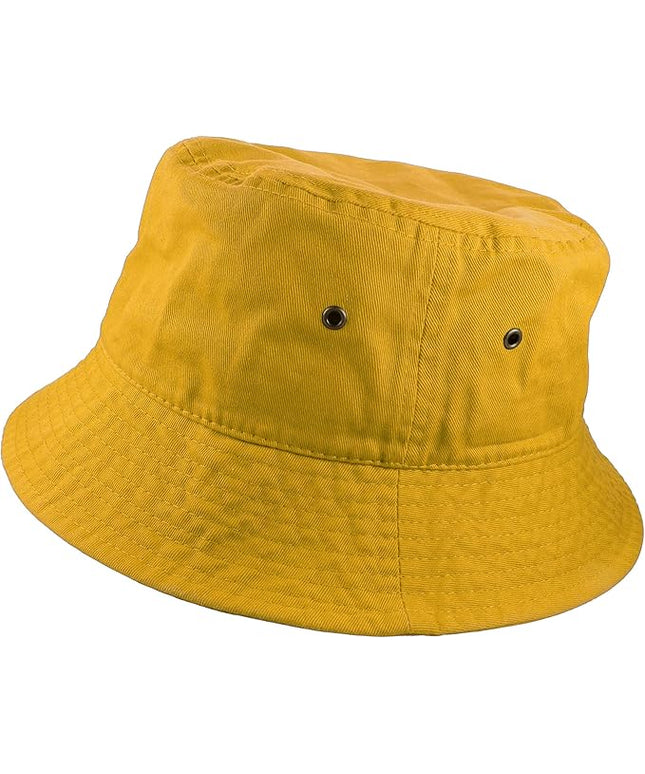 Gelante Solid Color 100% Cotton Bucket Hat for Women and Men Packable Travel Summer Beach Hat