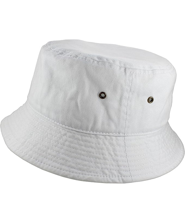Gelante Solid Color 100% Cotton Bucket Hat for Women and Men Packable Travel Summer Beach Hat