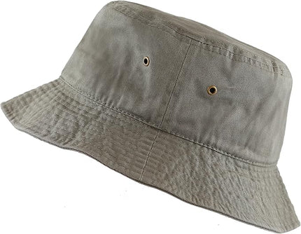The Hat Depot Bucket Hat - Unisex 100% Cotton & Denim UPF 50 Packable Summer Travel Beach Sun Hat