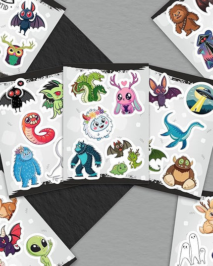 100Pcs Cryptid Stickers Waterproof, Decals - Cryptids Gifts, Party Supplies - Gift for Women & Men