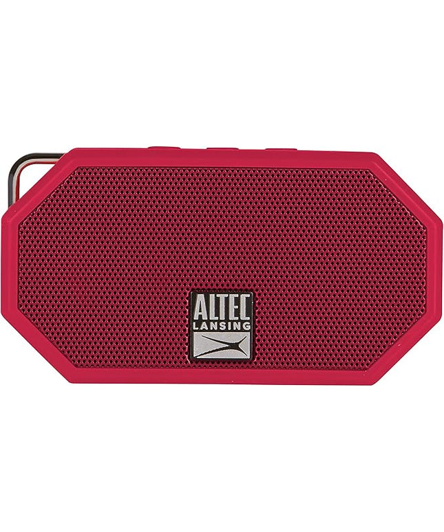 Altec Lansing Mini H2O - Waterproof Bluetooth Speaker, IP67 Certified & Floats in Water, Compact & Portable Speaker for Hiking, Camping, Pool, and Beach, Red