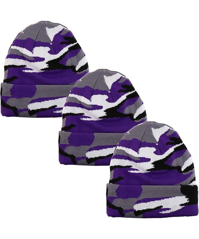 Gelante Unisex Beanie Cap Knitted Warm Solid Color