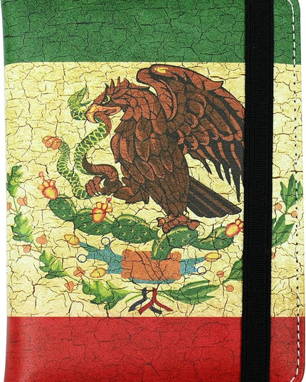 Mexico Flag Passport Holder for Women and Men PU Leather Passport Cover for Travel