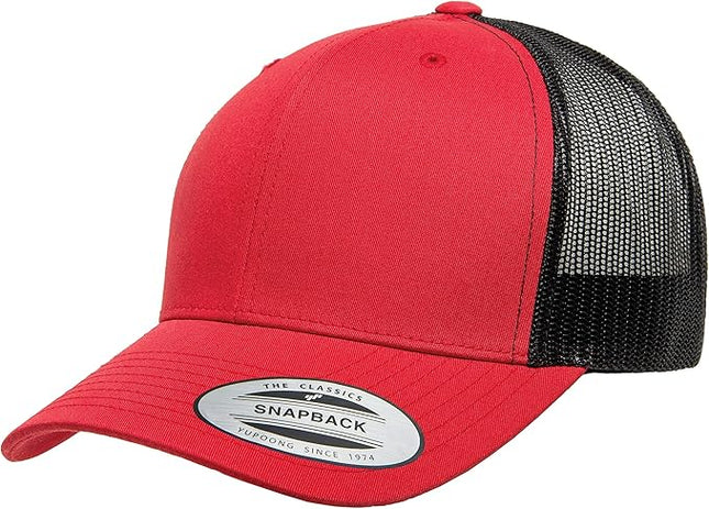 Yupoong Classic Premium Mesh 6 Panel Retro Trucker Cap | Mid Profile Snapback | OSFA | Bulk Pack Available