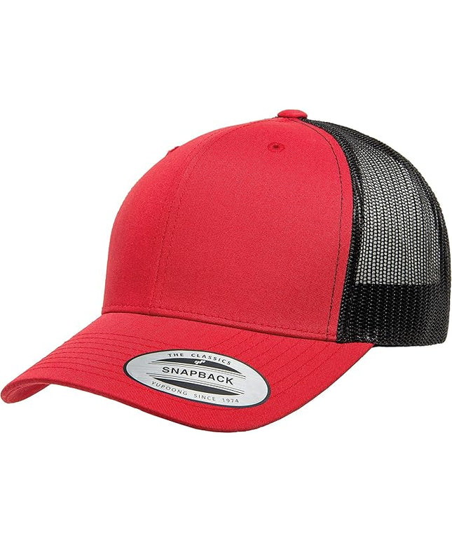 Yupoong Classic Premium Mesh 6 Panel Retro Trucker Cap | Mid Profile Snapback | OSFA | Bulk Pack Available