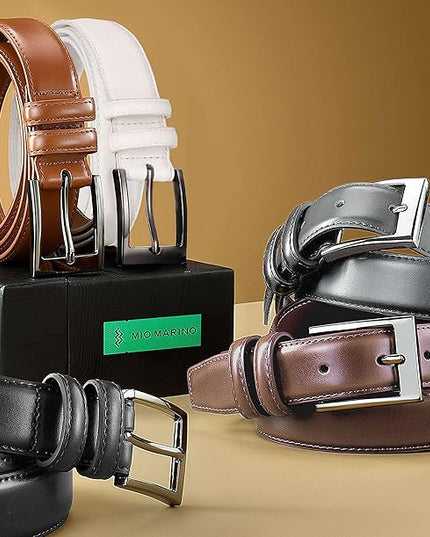 Marino’s Premium Belt Men, Genuine Leather Dress Belt for Men, Casual Mens Belt in Gift Box