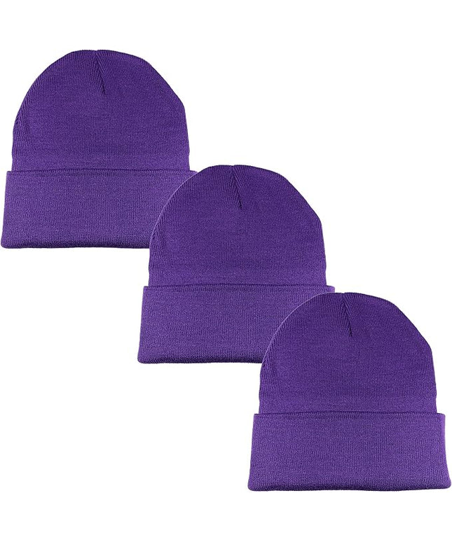 Gelante Unisex Beanie Cap Knitted Warm Solid Color