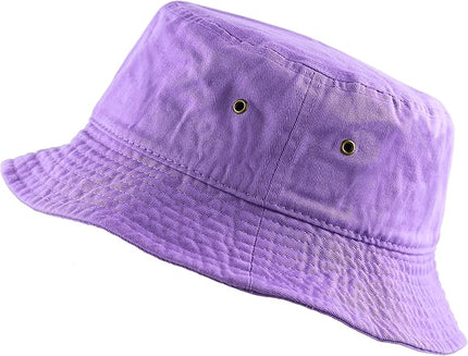 The Hat Depot Bucket Hat - Unisex 100% Cotton & Denim UPF 50 Packable Summer Travel Beach Sun Hat