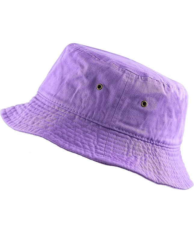 The Hat Depot Bucket Hat - Unisex 100% Cotton & Denim UPF 50 Packable Summer Travel Beach Sun Hat