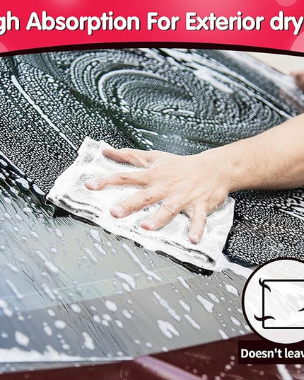 FIXSMITH White Microfiber Cleaning Cloth, Pack of 100, 11.5"X11.5" Cleaning Rags for Housekeeping and Kitchen, Reusable Shop Towels, Microfiber Towels for Cars, Lint Free, Scratch-Free
