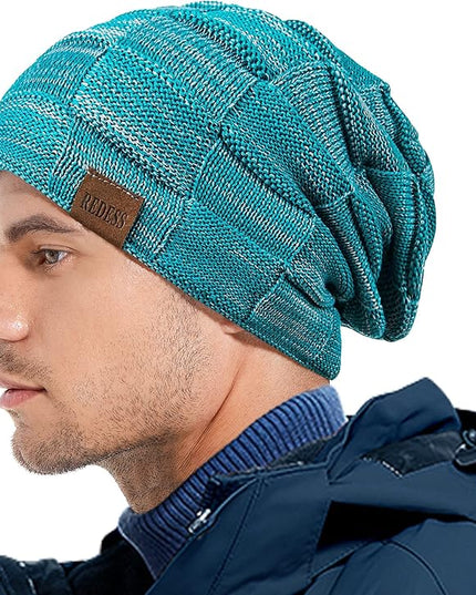 REDESS Beanie Hat for Men and Women Winter Warm Hats Knit Slouchy Thick Skull Cap