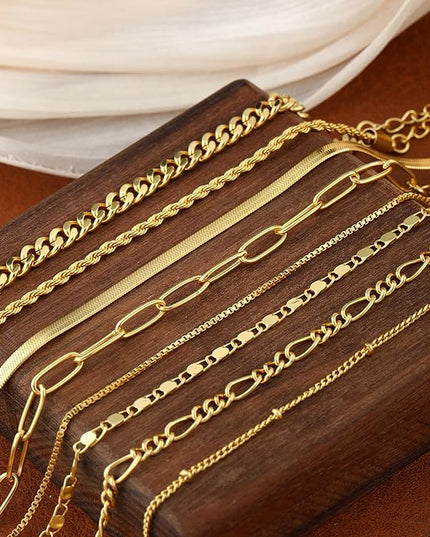BERISO Gold Bracelets for Women, Elegant Adjustable 14K Gold Plated Bracelet for Women, Trendy Minimalist Dainty Gold Bracelet for Everyday Wear