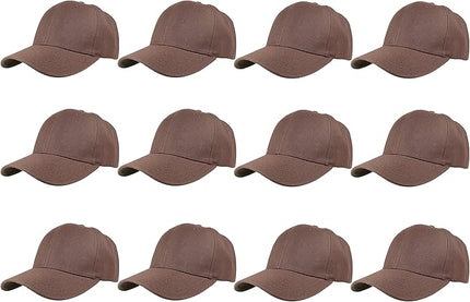 Gelante Plain Blank Baseball Caps Adjustable Back Strap Wholesale LOT 12 PC'S