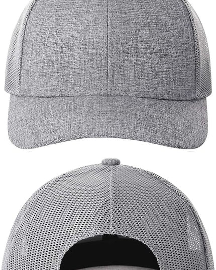 TSSGBL 2 Pack Snapback Trucker Baseball Hats Mesh Back Adjustable Blank Ball Caps for Men Women