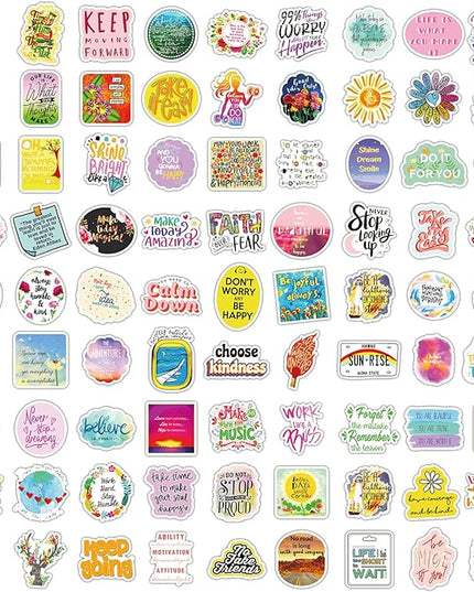300PCS Motivational Sticker, Inspirational Words Stickers for Teens Adults Students Teacher Employees Vinyl Encouraging Positive Affirmation Stickers for Water Bottles Laptop Decals Scrapbook Journal