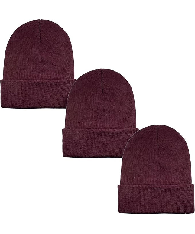 Gelante Unisex Beanie Cap Knitted Warm Solid Color