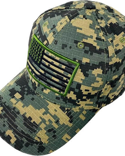 Roytrense Embroidered American Flag Unisex Baseball Cap (100% Cotton)