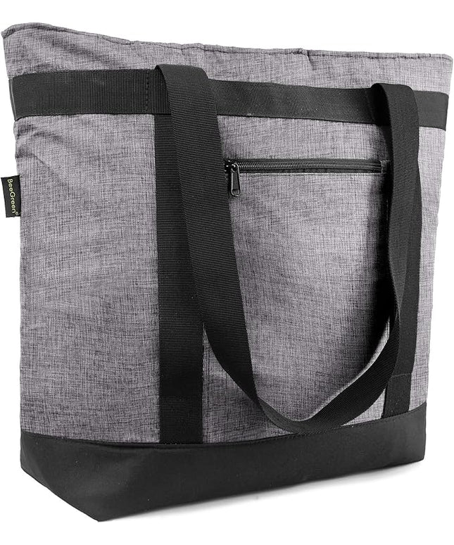 BeeGreen Cooler Bag Soft Leakproof Insulated Tote with Zipper for Beach Travel Grocery