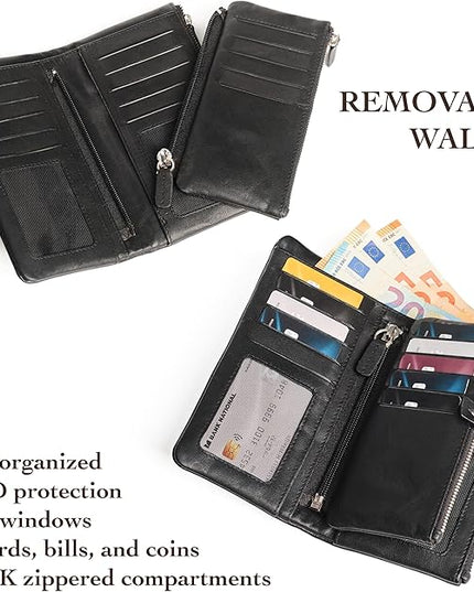 Lavalen® Purses for Women Genuine Soft Leather Wallet - Leather Wallet for Women - Ladies Purse Handmade with RFID Wallet- Womens Purse Perfect for Gift