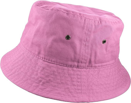 Gelante Solid Color 100% Cotton Bucket Hat for Women and Men Packable Travel Summer Beach Hat