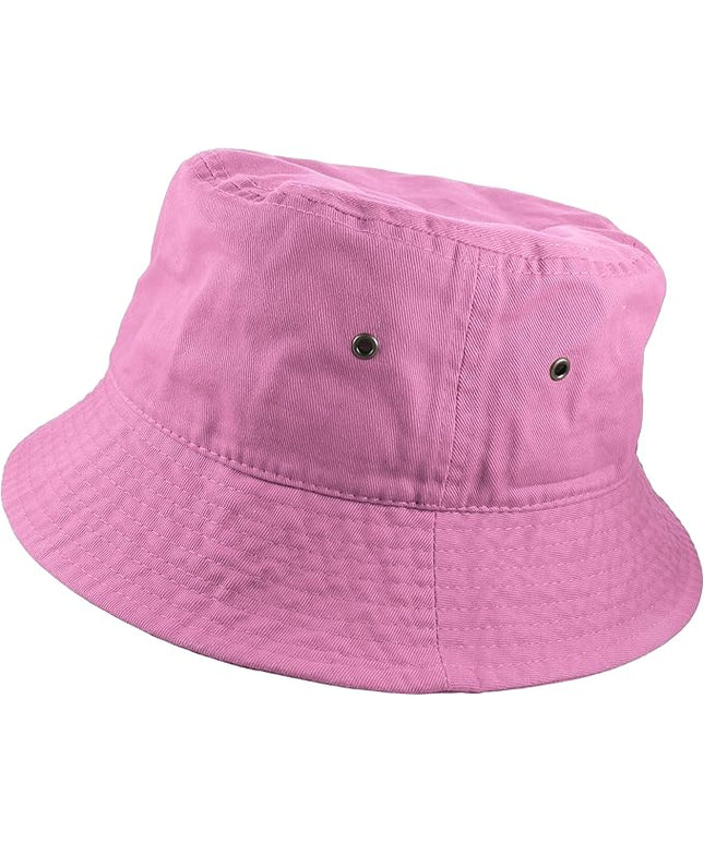 Gelante Solid Color 100% Cotton Bucket Hat for Women and Men Packable Travel Summer Beach Hat