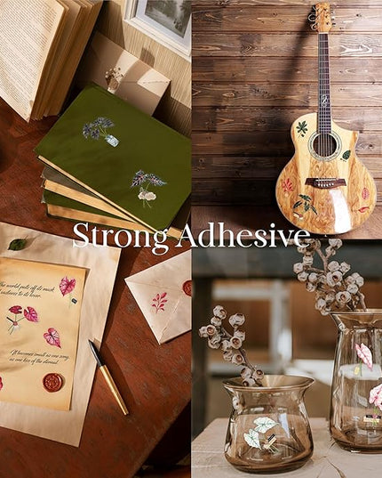 300 PCS PVC Taro Leaf Stickers, Self-Adhesive PVC Greenery Stickers Nature Plant Decals for Scrapbook, Laptop, Journal, DIY Project, Spring Themed Party Decors