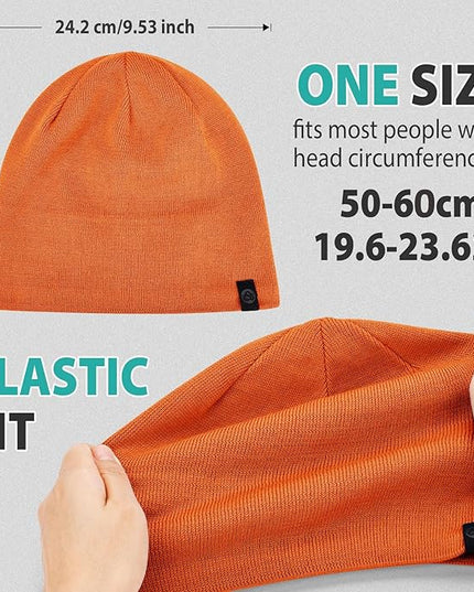 Beanie for Men, Soft Cotton Beanie for Women, Warm Unisex Winter Hat, Running Skull Cap for Cold Weather Activities