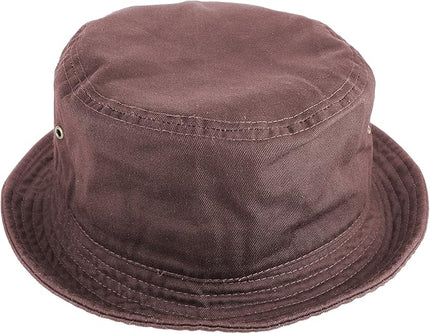 Gelante Solid Color 100% Cotton Bucket Hat for Women and Men Packable Travel Summer Beach Hat