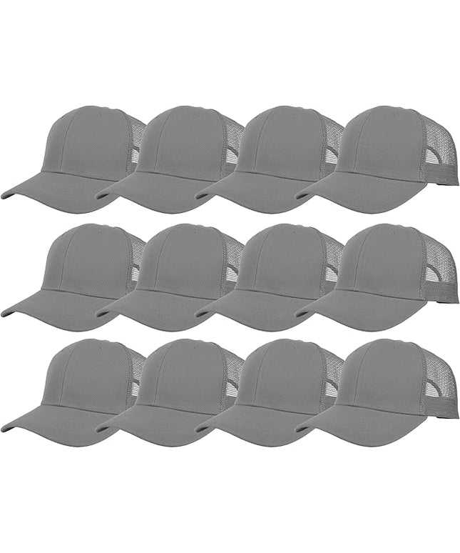 Gelante Mesh Trucker Hat Baseball Cap Structured Front Panel Wholesale LOT 12 Pack