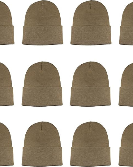 Gelante Unisex Beanie Cap Knitted Warm Solid Color and Multi-Color Multi-Packs