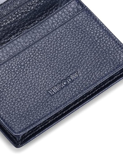 Leather Business Card Case Holder for Men & Women, Italian Calfskin