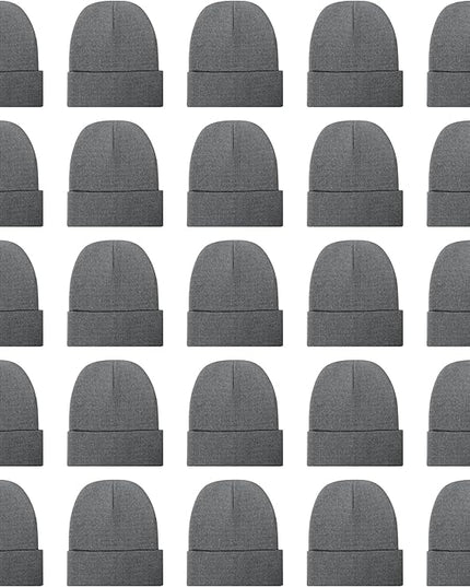 LYDTICK 25 Pack Winter Beanie Hats Bulk for Men Women, Wholesale Knit Beanies Cold Weather Skull Caps