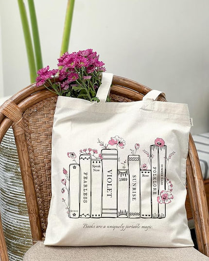 Eco Right Tote Bag for Women, Reusable Grocery Bag, Canvas Tote Bag for Shopping, Cotton Bag for Daily Use, Gifts for Women