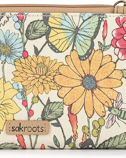Sakroots Artist Circle Smartphone Crossbody in Coated Canvas, Detachable Wristlet Strap