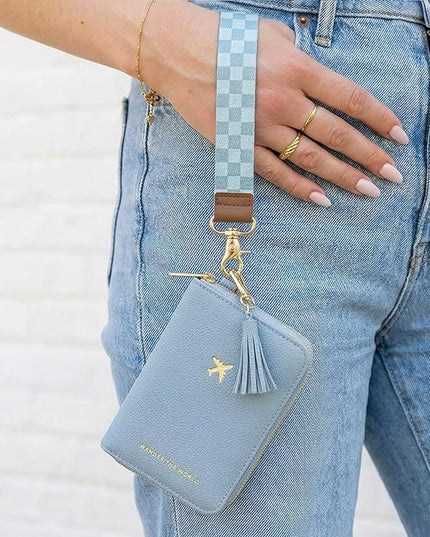 Beautiful Passport Holder for Travel with Wristlet Strap - All-in-One Wallet for Women with Card Slots and Tassel Keychain - Perfect Case to Keep Your Travel Documents Organized & Safe