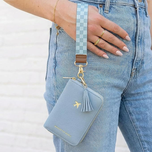 Beautiful Passport Holder for Travel with Wristlet Strap - All-in-One Wallet for Women with Card Slots and Tassel Keychain - Perfect Case to Keep Your Travel Documents Organized & Safe